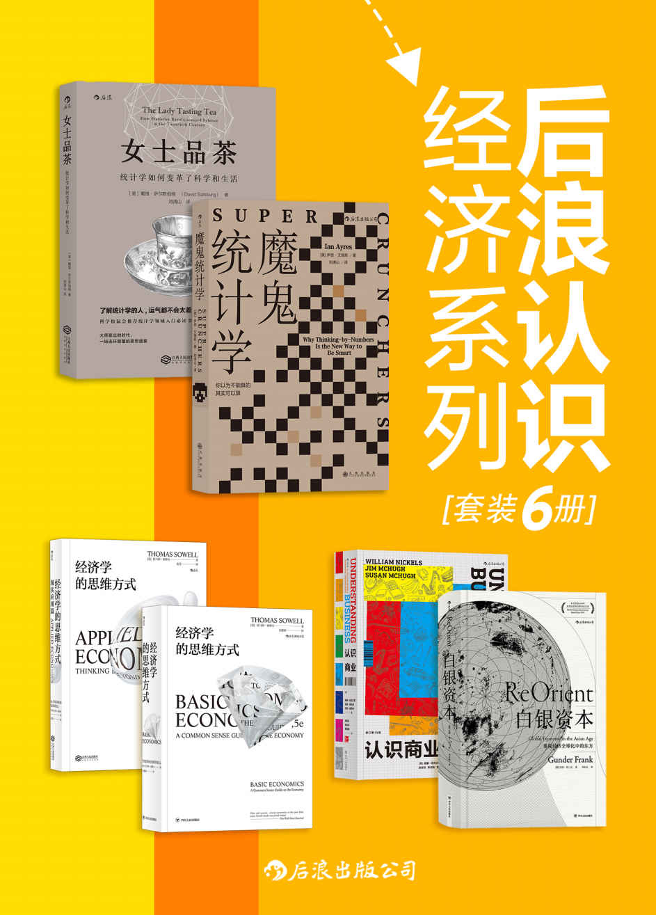 后浪认识经济系列（学习经济学、统计学的入门佳作，带你了解商业的方方面面！套装共6册。）