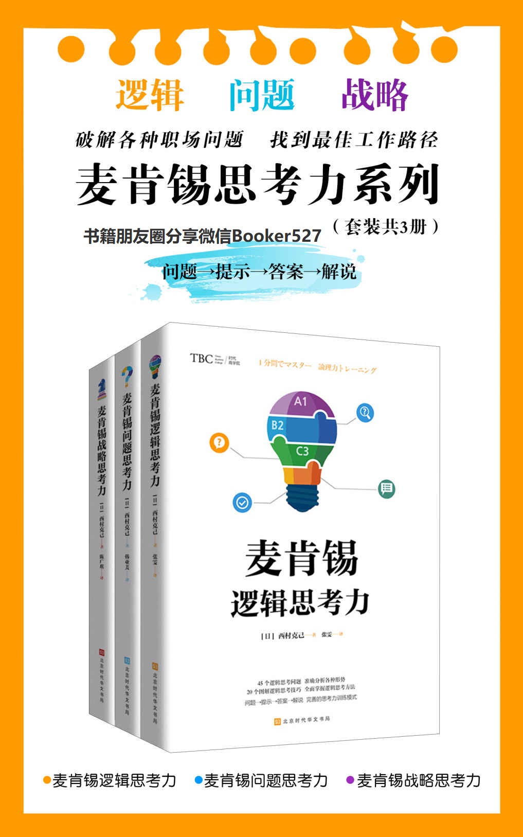 麦肯锡思考力系列（套装共3册）：麦肯锡逻辑思考力+麦肯锡问题思考力+麦肯锡战略思考力（破解各种职场问题，找到全优工作路径。）